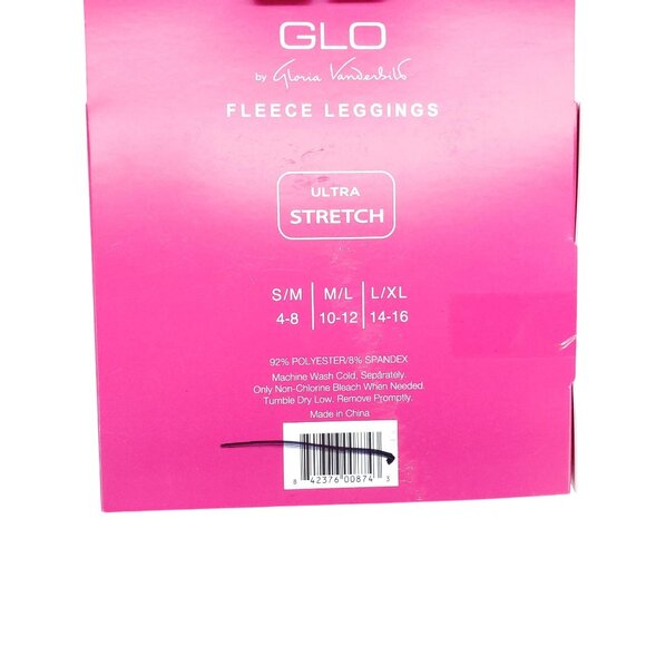 Glo Fleece Leggings Size S/M (4-8) Black - Picture 4 of 5
